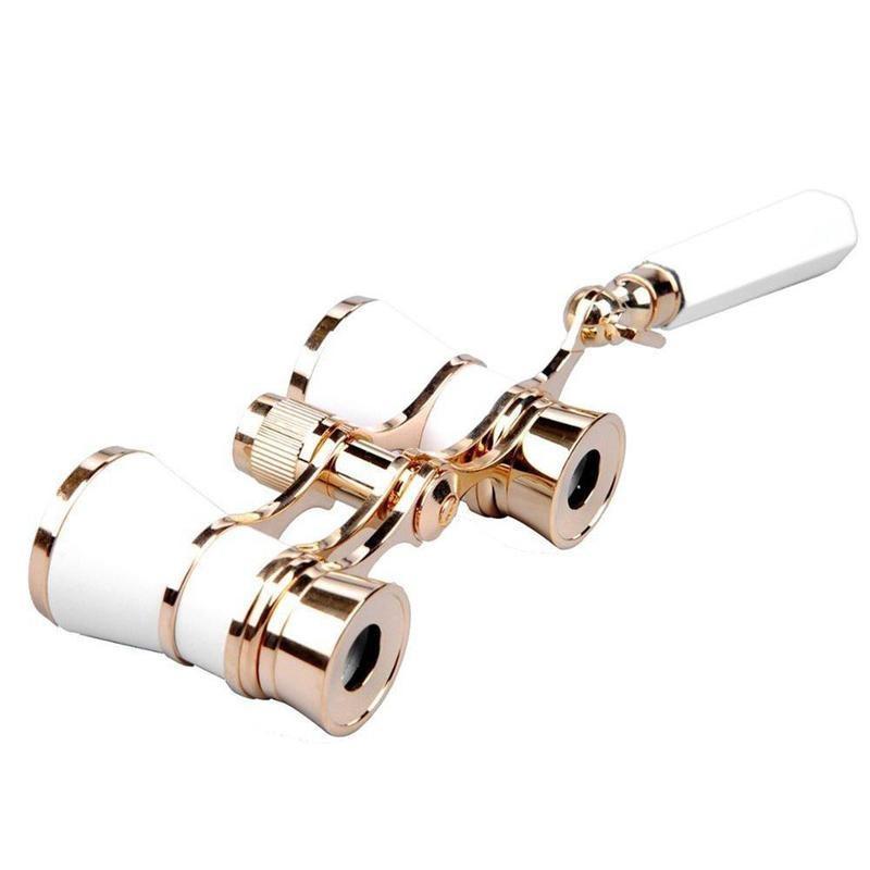 Fernglas Teleskop Antik 3x25 Damen Opernglas Theaterglasgriff weiß