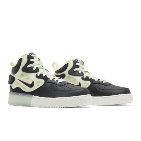 Nike Air Force 1 Mid React Schwarz Neon DQ1872-100 EU 38.5 grün/blau