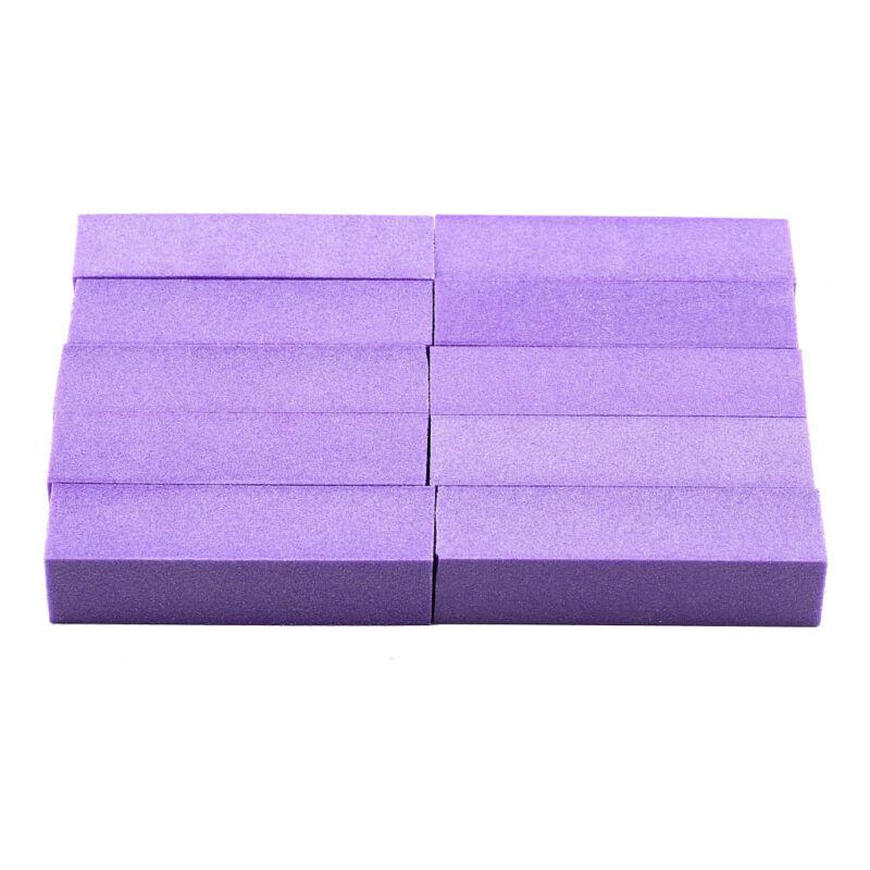 10 Stücke Nagel Polieren Schleifen Puffer Block Acryl Pediküre Maniküre Nail art Werkzeug violett