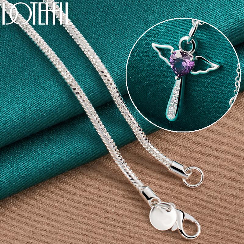 925 Sterling Silber Kreuz 16-30 Zoll Halskette Modeschmuck 40cm