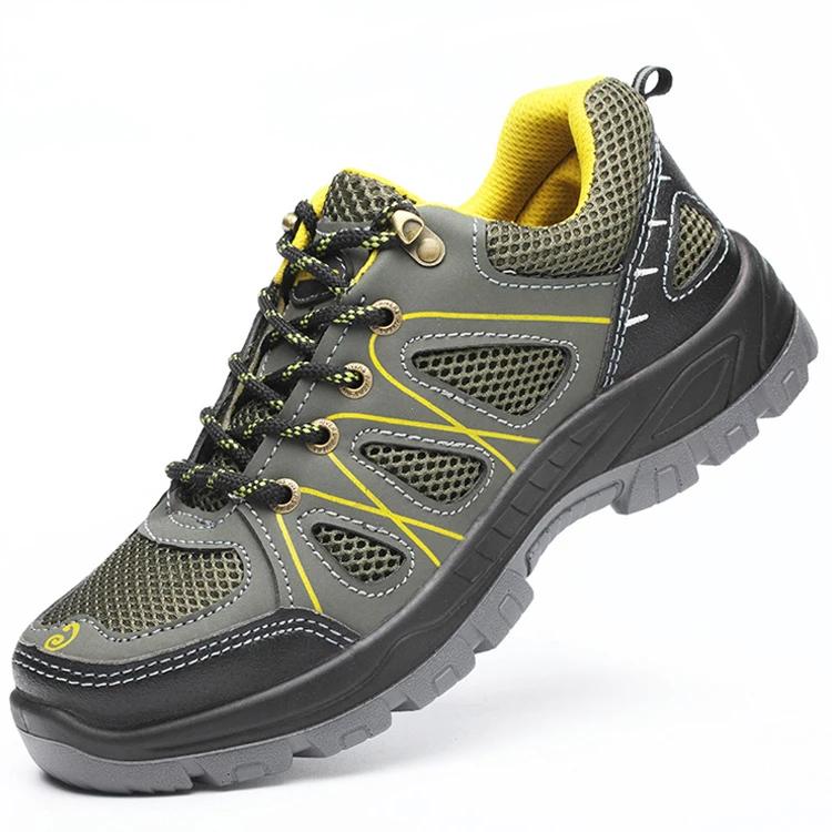 sommerliche atmungsaktive Sicherheitsschuhe Industriestiefel für Damen rutschfeste Arbeitsschuhe mit Stahlkappe durchtrittsichere Sicherheits-Sneaker 36