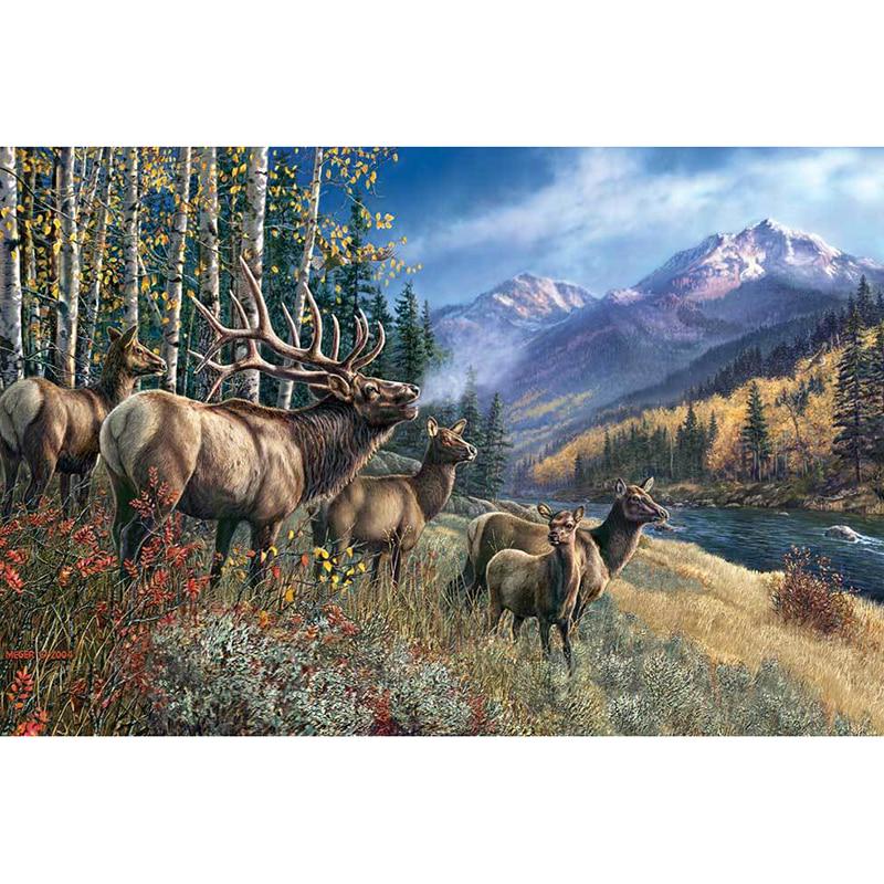 Diamant-Kreuzstich, Waldhirsch, 3D-Diamant-Malerei-Set, DIY-Diamant-Stickerei, Handarbeit 20X30CM