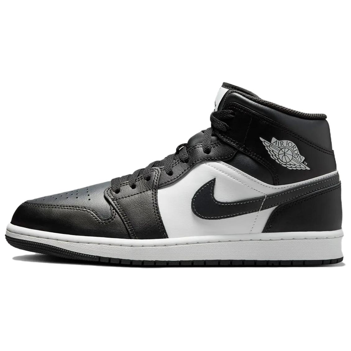 Air Jordan 1 Mid Black Off Noir Unisex-Sneaker Summit-White DQ8426-010 45