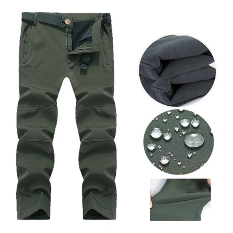 Herren Winter Softshell Taktische Wasserdichte Jacken Männlichen Kapuze Mantel Kampf Angeln Wandern Camping Klettern Skifahren Hosen Hosen S grün