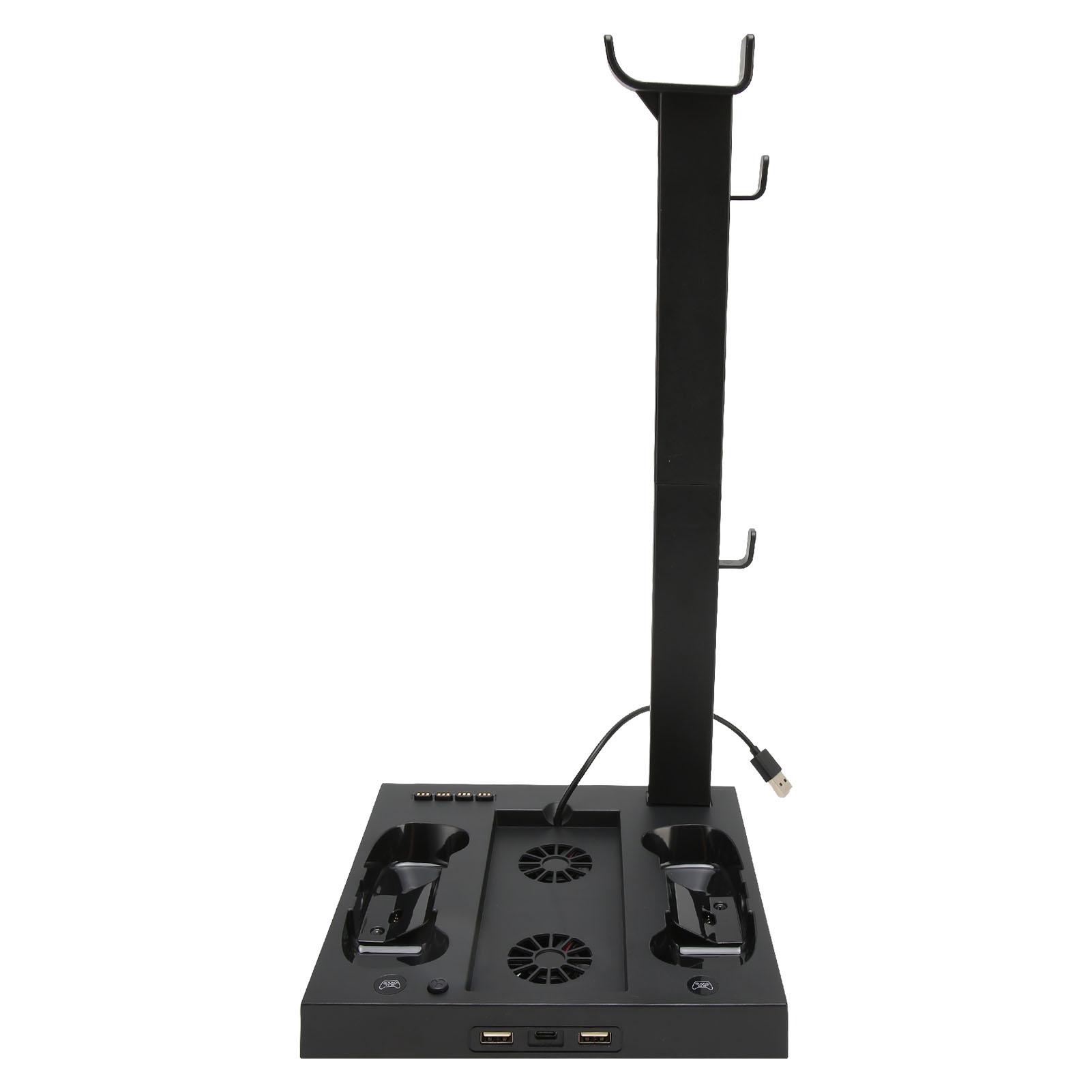 Ladeständer mit Lüfter für Xbox Series S Konsole und Controller 5 in 1 Vertikal Dual