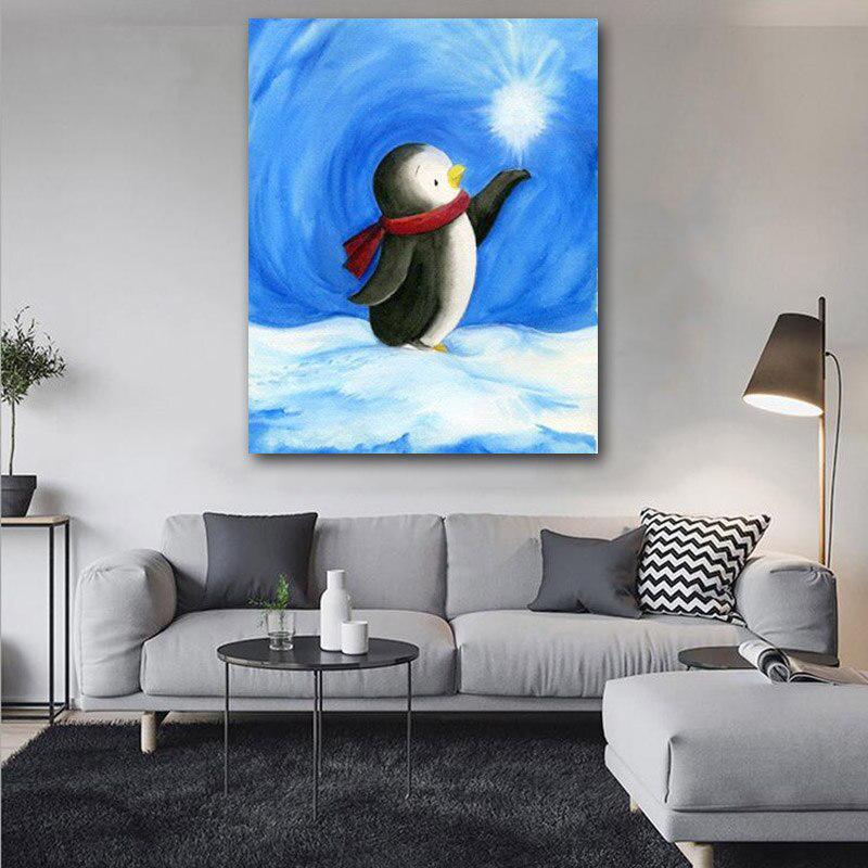 5d DIY Diamant Mosaik Diamant Stickerei Schöne Cartoon Pinguin Broderien Diamant Gemälde 20X30