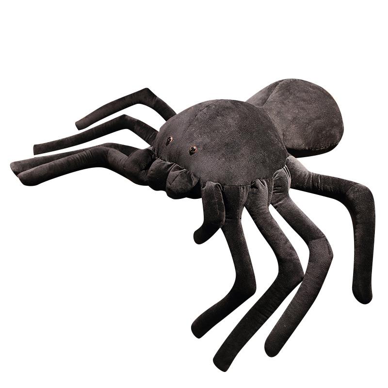 30-80cm Schwarzes Spinnen-Plüschtier Scherz Simulation Spinnenpuppe Lustiges Lebensechtes Spinnen-Plüschtier Heimdekoration Kinderspielzeug Geburtstagsgeschenke 25x40cm