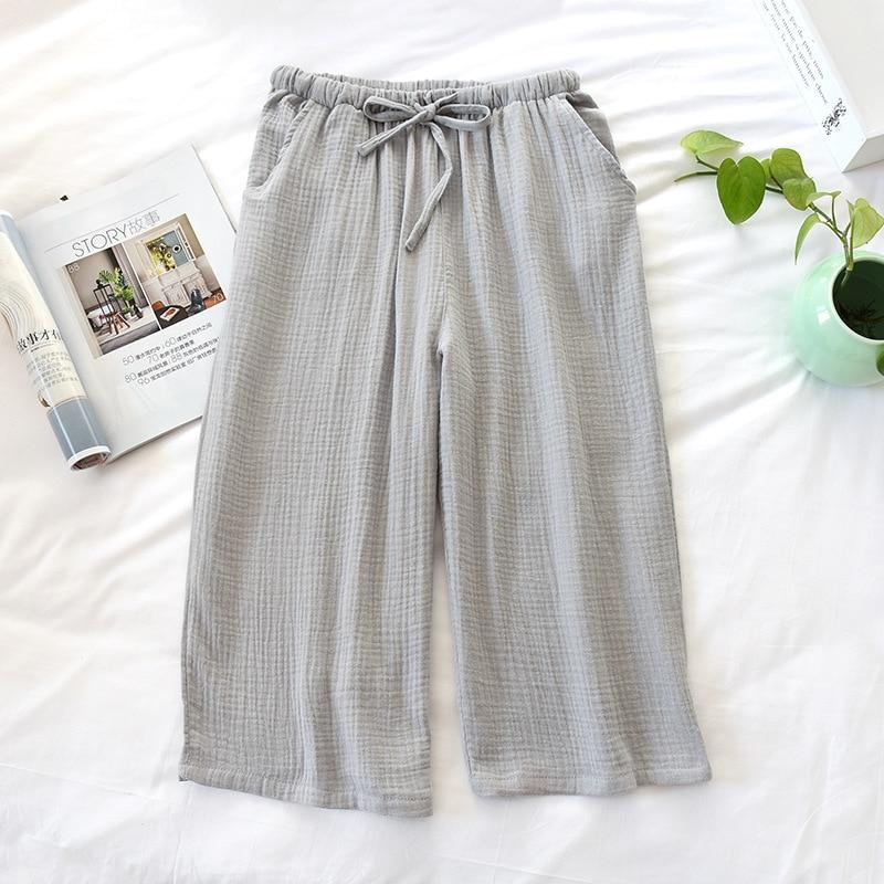 2026 Sommer Neue Paar 100% Baumwolle Kreppstoff Hose Große Größe Locker Haus Hose Mehrfarbig Cropped Hose Damen Shorts XL