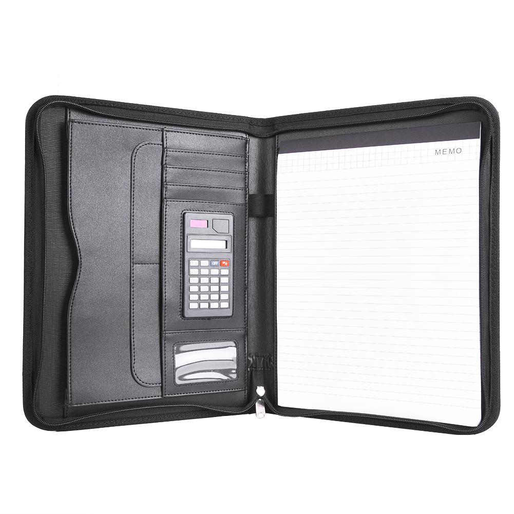 A4 Multifunktions-Aktenordner, Aktenhalter für Geschäftstreffen, mit Taschenrechner, Bürobedarf
