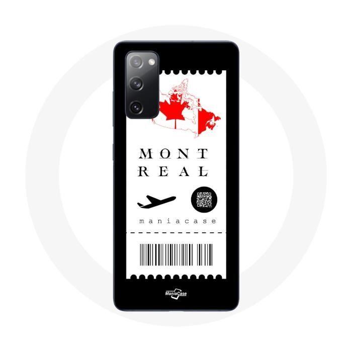 Coque pour Samsung Galaxy S20 FE Billet d'avion Montréal Canada