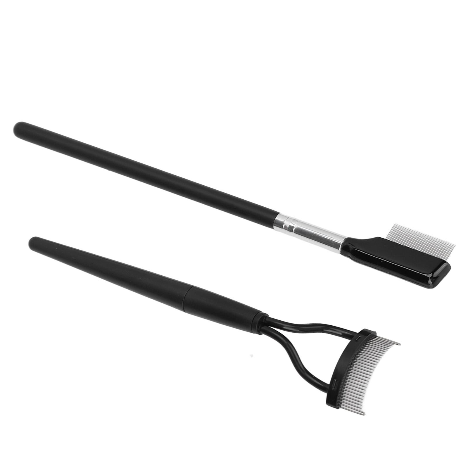 2 stücke Wimpern Kamm Set Folding Edelstahl Zähne Lash Separator Wimpern Pflege Pinsel