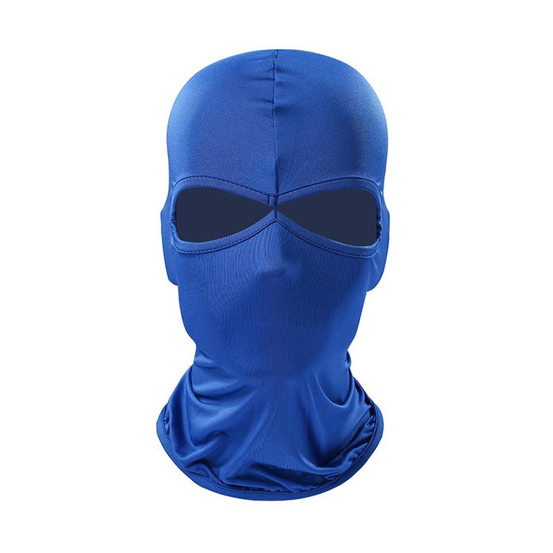 2-Loch Sturmhaube Motorrad Gesichtsmaske Moto Helm Bandana Kapuze Ski Hals Vollgesichtsmaske Winddicht Gesichtsschild Herren Biker Maske königsblau
