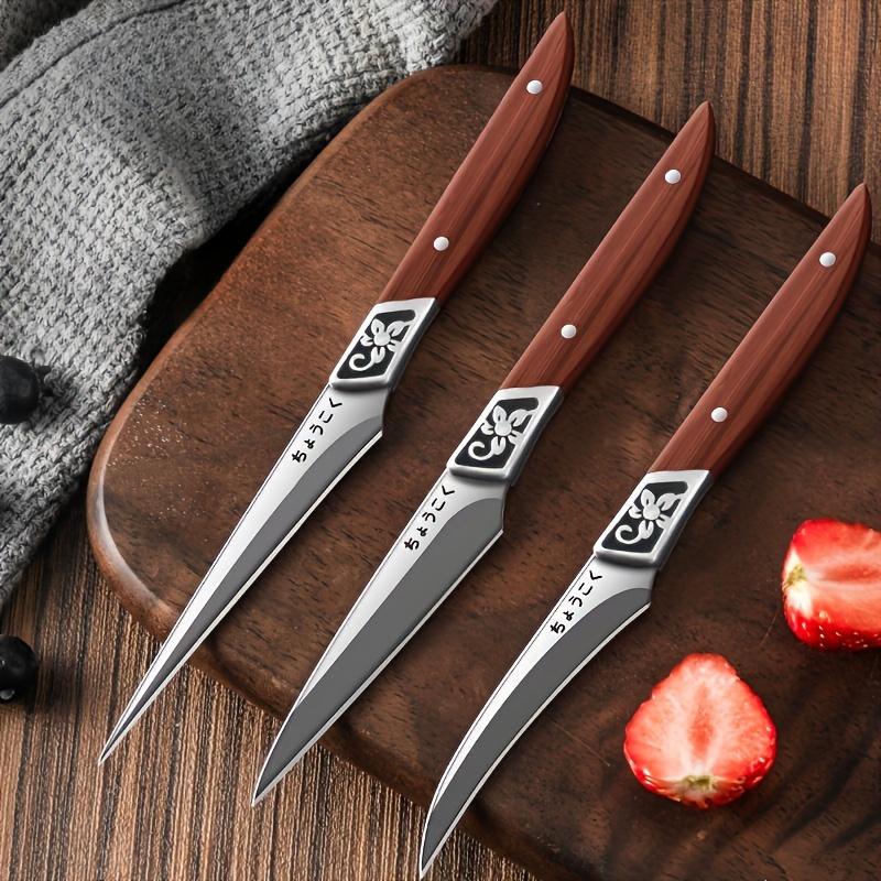 3-teiliges Obst-Tranchiermesser-Set aus Edelstahl für Küchenchefs, Lebensmittel-Tranchiermesser-Set für Restaurants, professionelles Tranchiermesser für Obst- und Gemüseplatten 3pcs/set