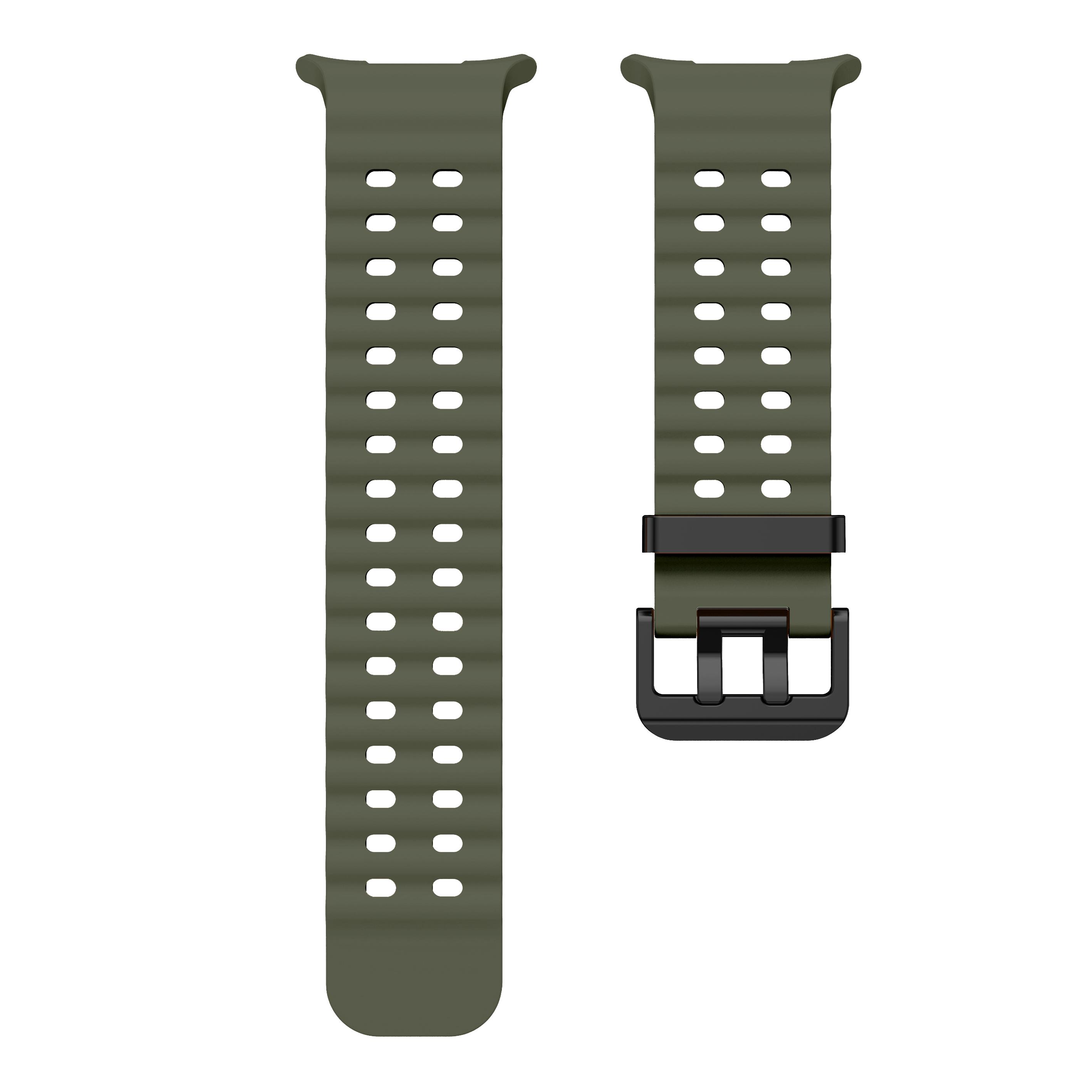 Original Armband für Samsung Galaxy Watch Ultra 47 mm, weiches Sport-Correa-Armband für Galaxy Ultra 47 mm, Armband für Männer und Frauen galaxy watch ultra armee grüne