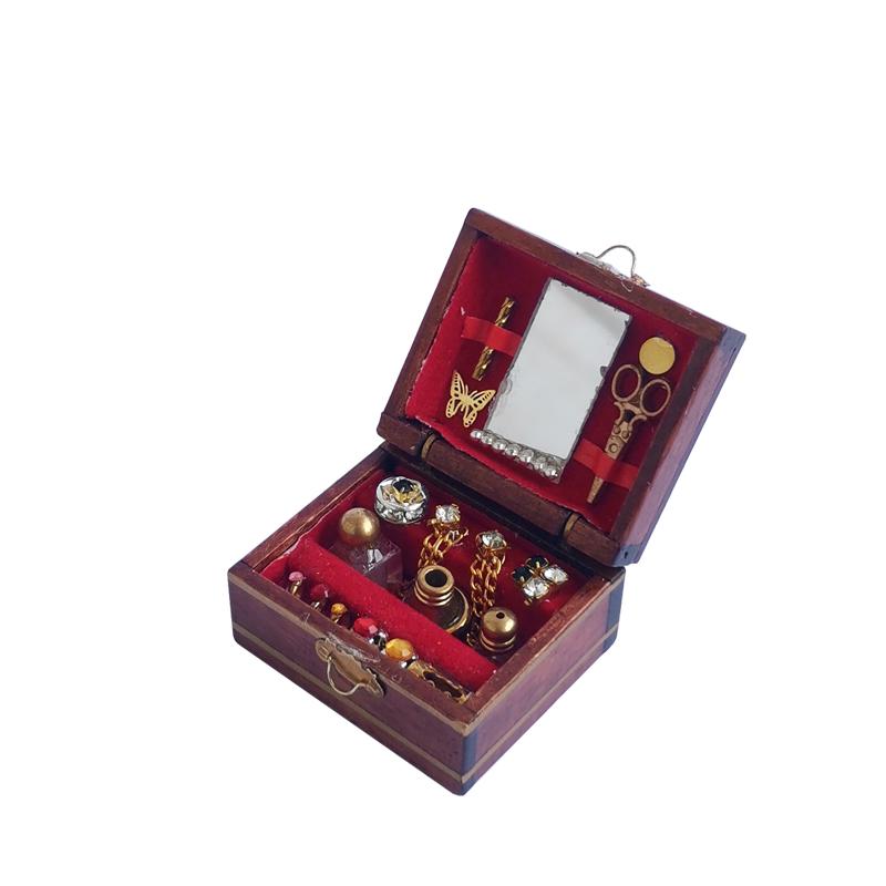 1:12 Puppenhaus-Zubehör, Mini-Schmuckkästchen, Puppenhaus-Miniaturen, DIY-Miniaturen, Puppenhaus, Möbel, Spielzeughaus jewelry box