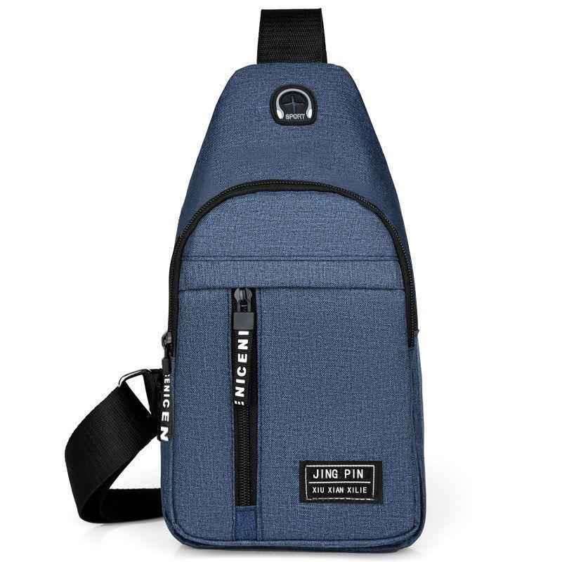 Neue Herren-Umhängetaschen, Brusttasche, multifunktionale Umhängetaschen, Reise-Umhängetasche 30*18*6cm single blau