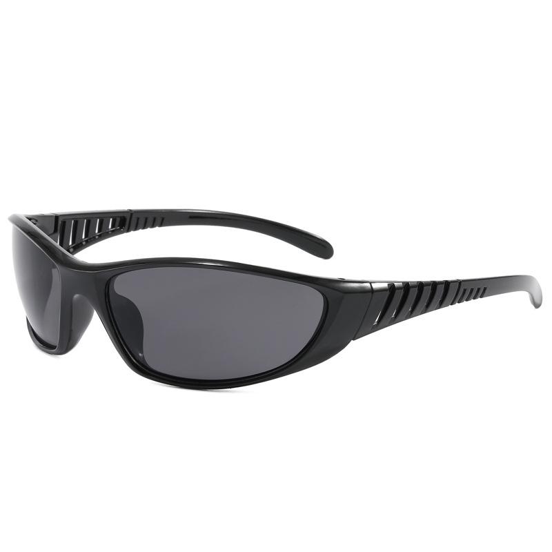 Neueste Ankunft Y2K Sport Punk Sonnenbrille Damen Designer Quadratische Brille Herren Luxus Sonnenbrille Bunte Spiegel Mode Brillen MULTI gray