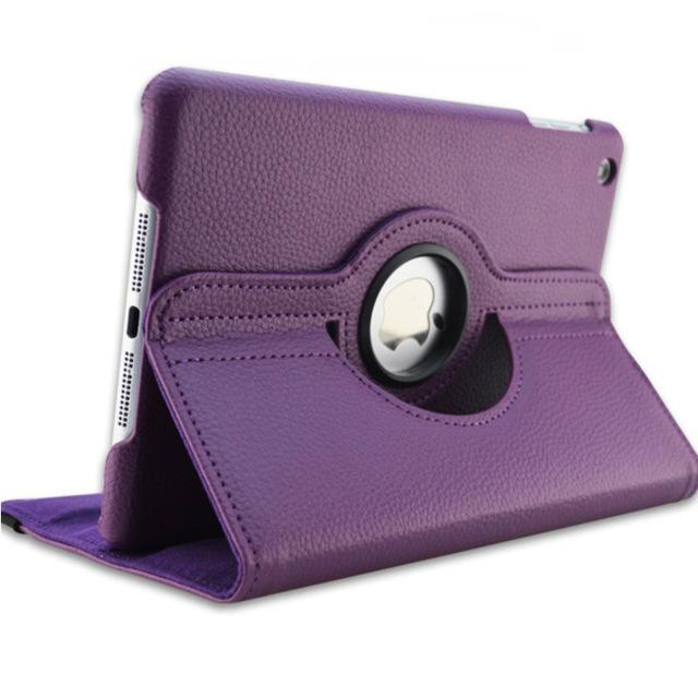 360 Grad drehbare Hülle für iPad 9,7'' 2018 2017 5 6 5. 6. Generation Ständer Smart Tablet Cover für iPad Air 5 10,9 Zoll 2022 iPad 10.2 9th 8th7th violett