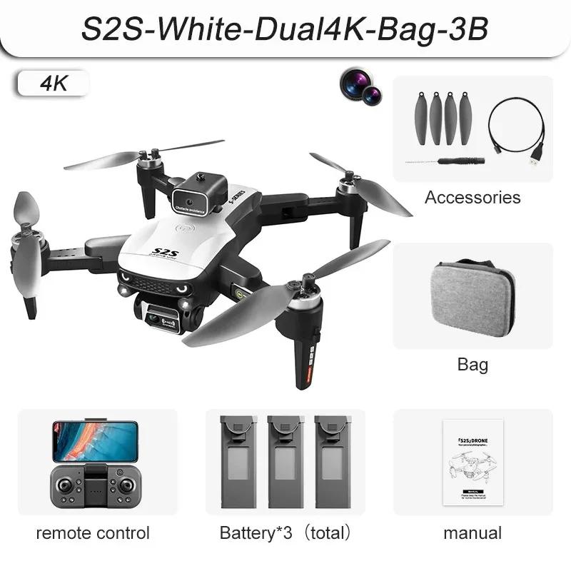 2024 neue S2S Mini Drohne 6K HD GPS WIFI Professionelle ESC Dual Kamera Hindernis Vermeidung Luftaufnahmen 5000M faltbare Fernbedienung Quadcopter Spielzeug 4K 3 battery