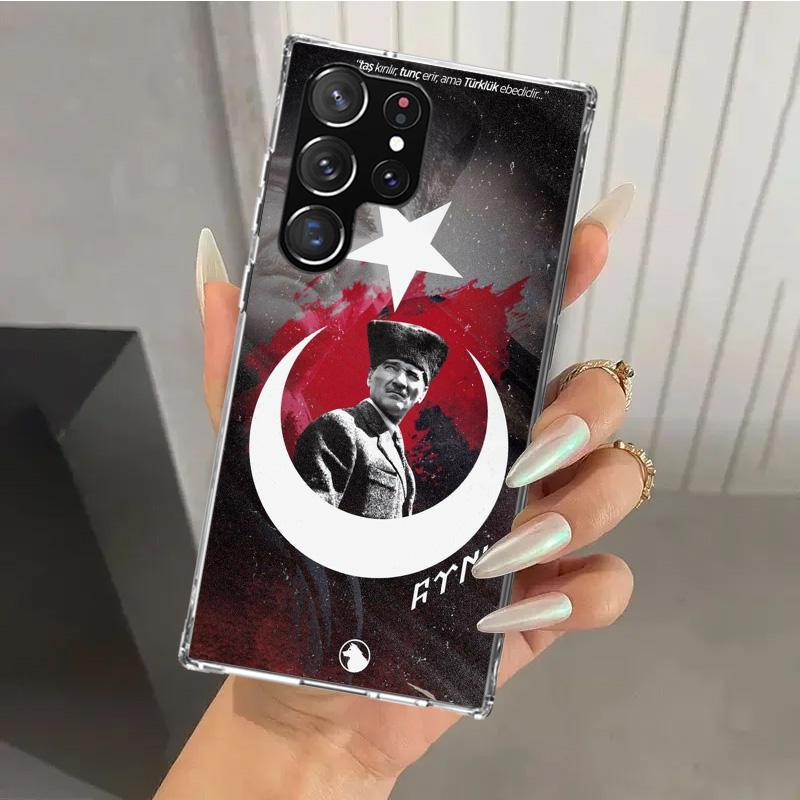 Türkei Türkische Flagge Handyhülle für Samsung Galaxy S26 S24 S23 Ultra S25 Edge S22 S21 Plus S20 FE + Weiche Druckschale Funda Galaxy Samsung S25 Edge