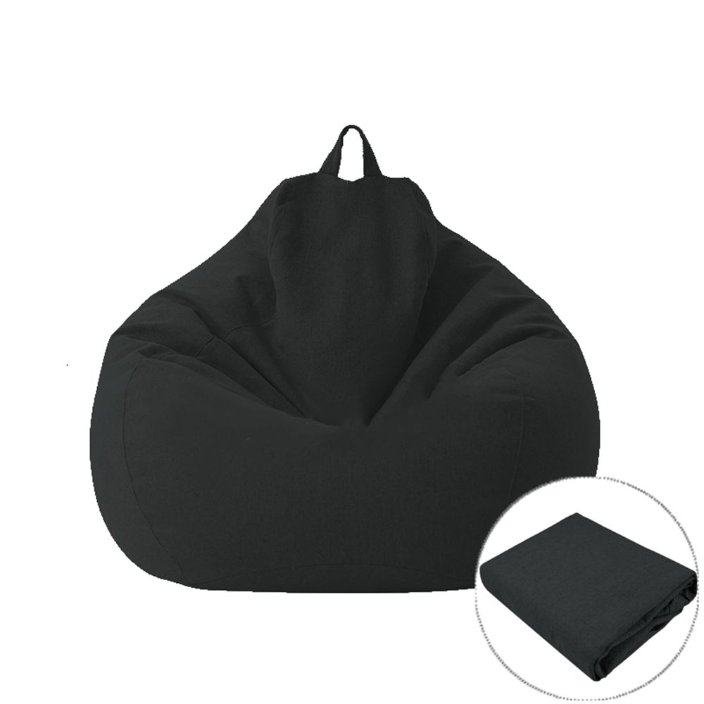 Relax Sitzsack Hülle Möbel Sitz Stühle Pouf Puff Couch Sitzsack Bezug Tatami Bezüge Sofabezug S-black cover