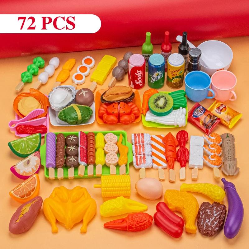 Mini-Küche Spielzeug zum Spielen für Kinder Kleinkinder Spielzeug mit Spielzeug Grillset Kinder Kochsimulation Lebensmittel Multi-