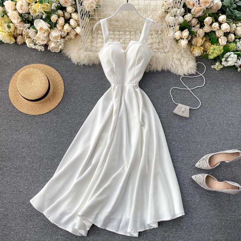 Korsettkleid, Vintage-Kleid, Ballkleid, Ballkleid, Boho-formales Kleid, Sommer-Damen-Hochzeitsgast-Cocktailkleid, elegantes Boho-Kleid S weiß