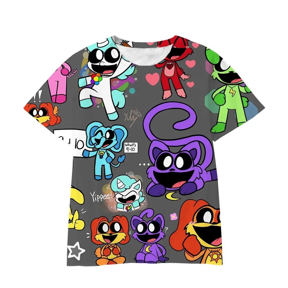 Smiling Critters T-Shirt Kindermode Cartoon 3D-Druck Casual Kinder Geburtstagsgeschenk Babykleidung Kinder Kurzarm T-Shirts 120
