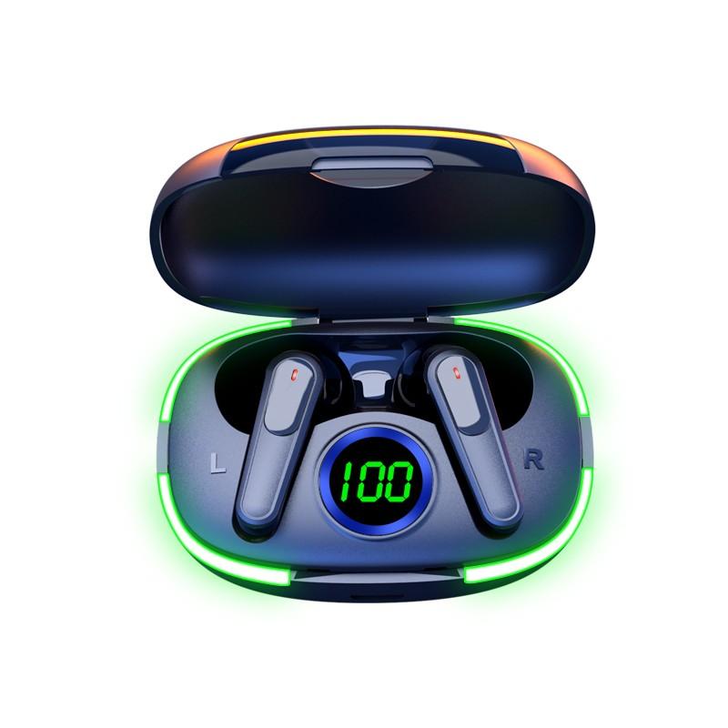 Wirklich kabelloses Bluetooth-Headset, Stereo-In-Ear-Ohrhörer, Tws-Kopfhörer, Sport-Bluetooth-Kopfhörer mit Mikrofon für Smartphones schwarz
