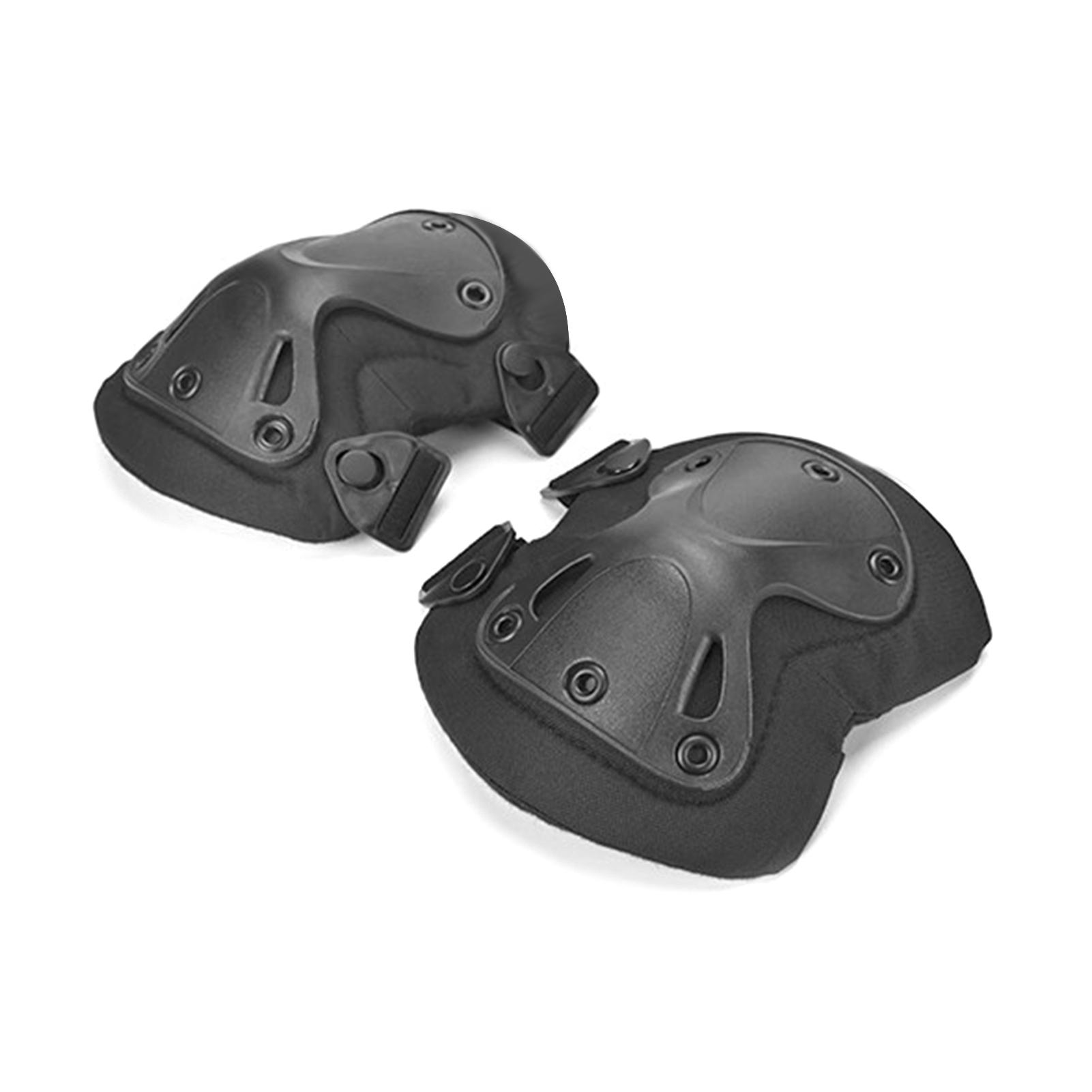 1 Paar Professionelle Verdickte Knieschoner Kniebandage Unterstützung Hochelastischer Knieschutz für Inlineskaten Skateboard schwarz