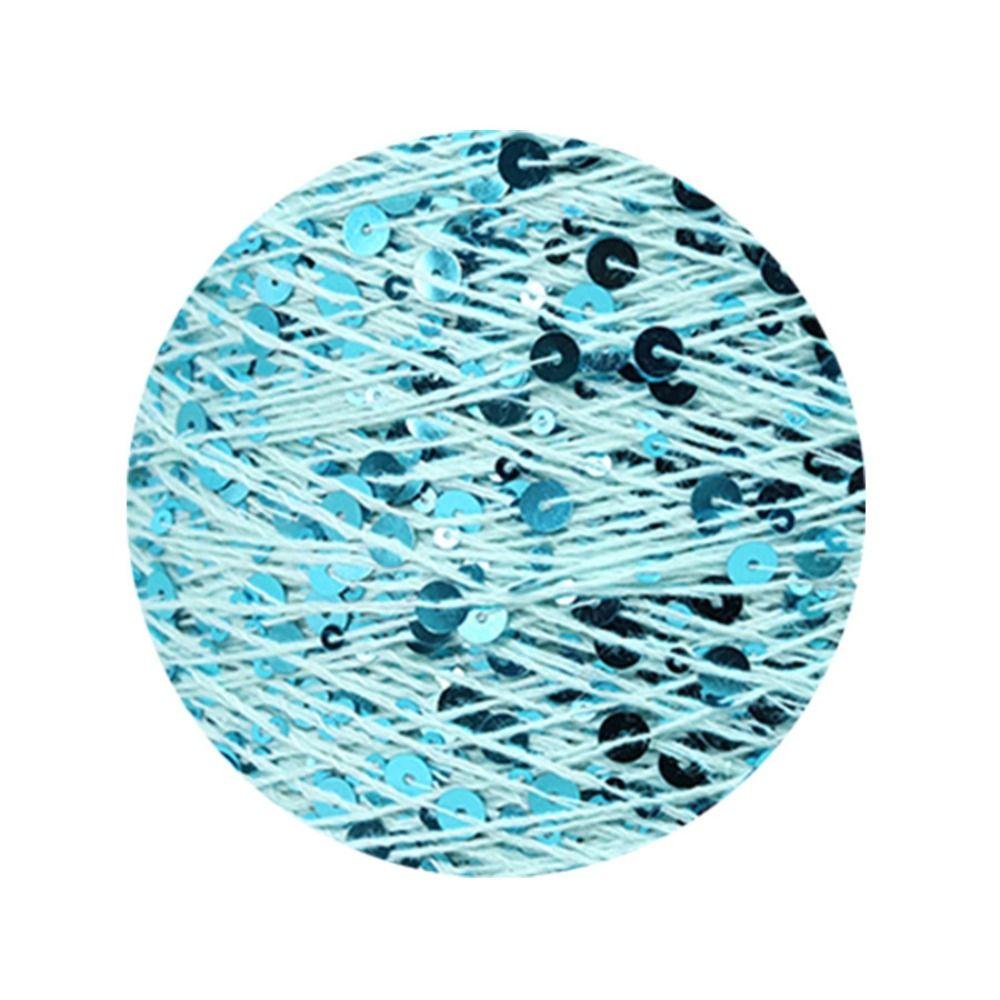 Mit Pailletten DIY Handwerk Nähen Stricken Wolle Faden Pailletten Garn Strickgarn Bekleidungszubehör baby blau