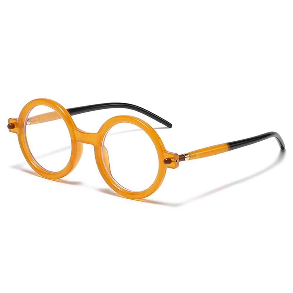 Literarische Sonnenbrille mit rundem Rahmen, modische Retro-Sonnenbrille, trendige Street Wear-Sonnenbrille, vielseitige Brille Orange
