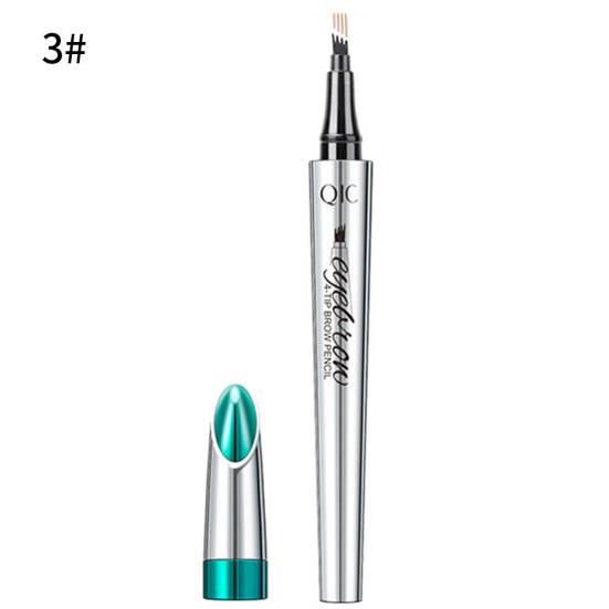 QIC Wasserdichter, langlebiger Augenbrauenstift mit vier gegabelten Köpfen, Make-up-Kosmetik