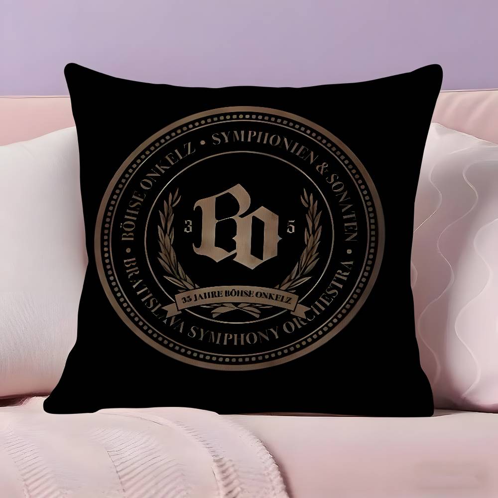 Band B-Bohse O-Onkelz Kissenbezug Ultraweicher Hautfreundlicher Stoff Wolkenähnlicher Komfort & Verdeckter Reißverschluss 20x20Inch
