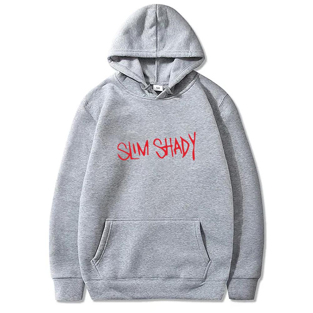 Eminem Slim Shady Hoodie 90er Rapper Eminem Grafik Sweatshirt Herbst Herren Cool Hip Hop Vintage Pullover Unisex Gothic Streetwear S