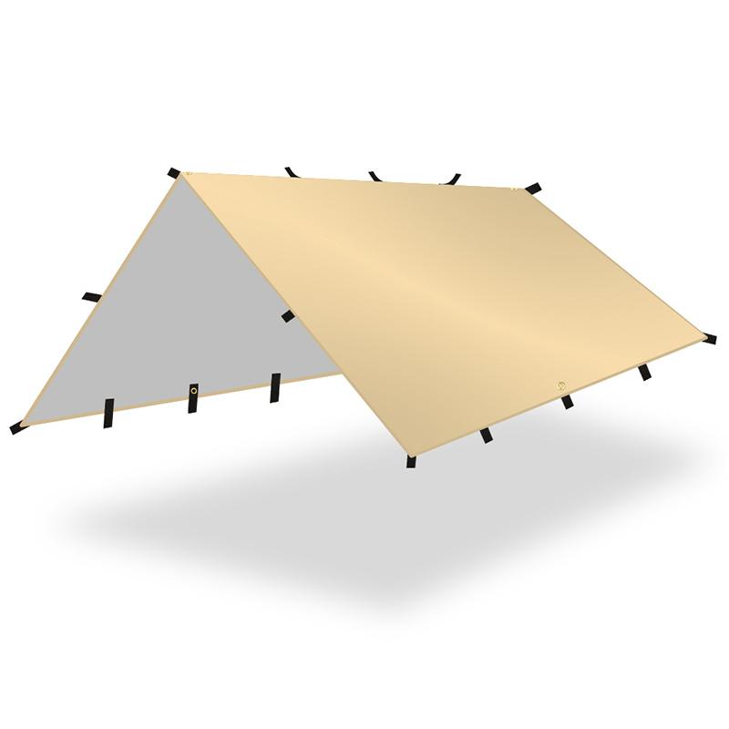 4x4m 4x3m 3x3m Tarp Zelt Wasserdicht Camping UV Schutz Outdoor Wandern Rucksackreisen Zelt Tarp Camping Tourist Strand Sun Shelter 3*3m khaki
