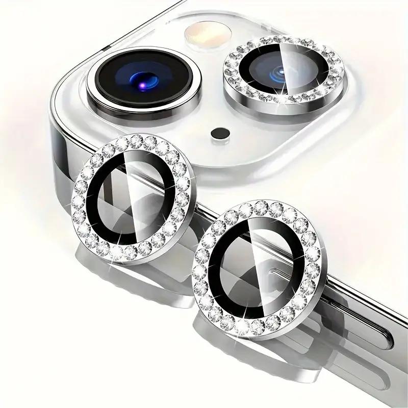 2-3 Stück Diamant Kameraobjektivschutz für iPhone 11 12 13 14 15 16 17 Pro Max Mini Air 16E 14 15 16 plus Metall Schutzglas iPhone 17 Air silber