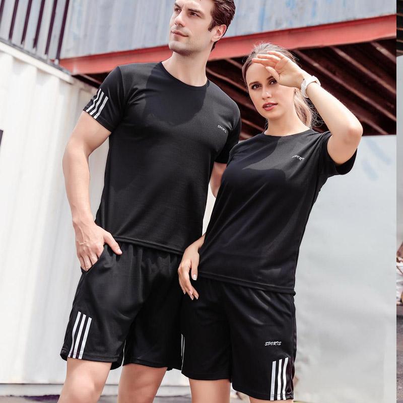 Plus Size Herren Zweiteiler L-9xl Trainingsanzug Sportbekleidung Set Herren 4 Farben L schwarz