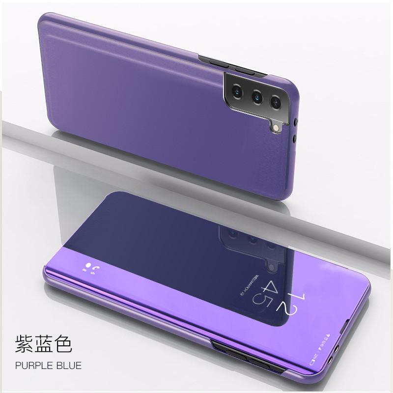 Für Samsung Galaxy S21 Hülle Smart Mirror Leder Flip Stand Telefonabdeckung für S20 S 21 FE S21 Plus S21Ultra S21 + Clear View Hüllen For Galaxy S21