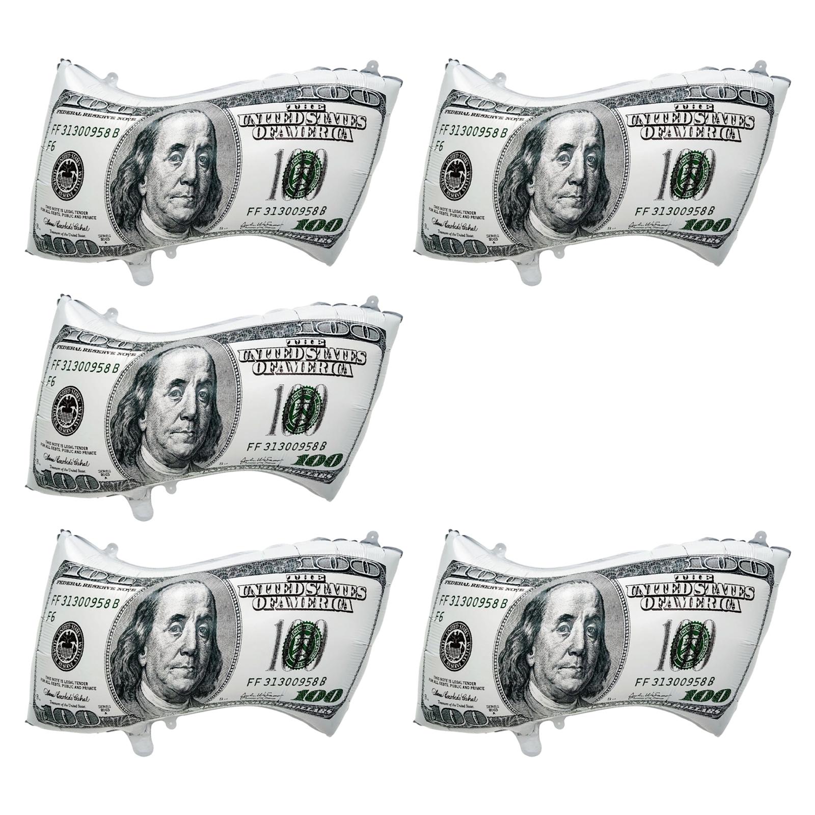 5er-Pack Geld-Themen-Aluminiumfolienballons Zeitgenössische Stile Schaffen Geburtstag Atmosphäre