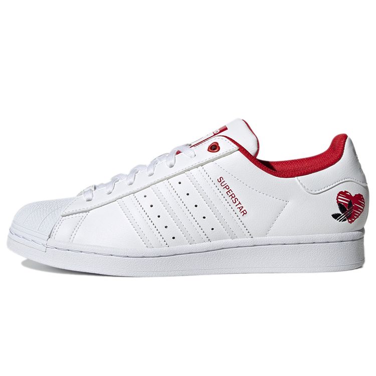 Adidas Superstar Valentinstag Unisex Sneaker Weiß Wolkenweiß Scharlachrot GW4416 46