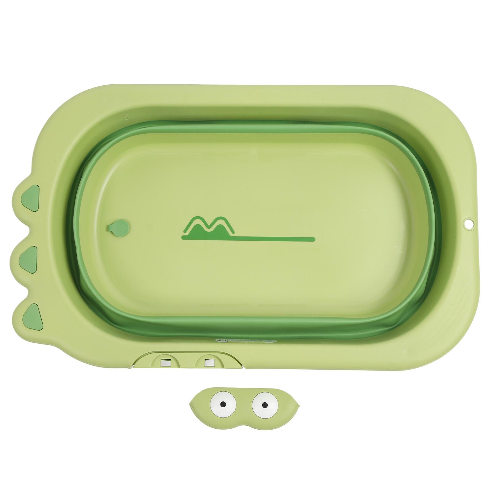 Baby Badewanne Große Kapazität Stabile Unterstützung Rutschfest Zusammenklappbare Badewanne Größe L Grün grün