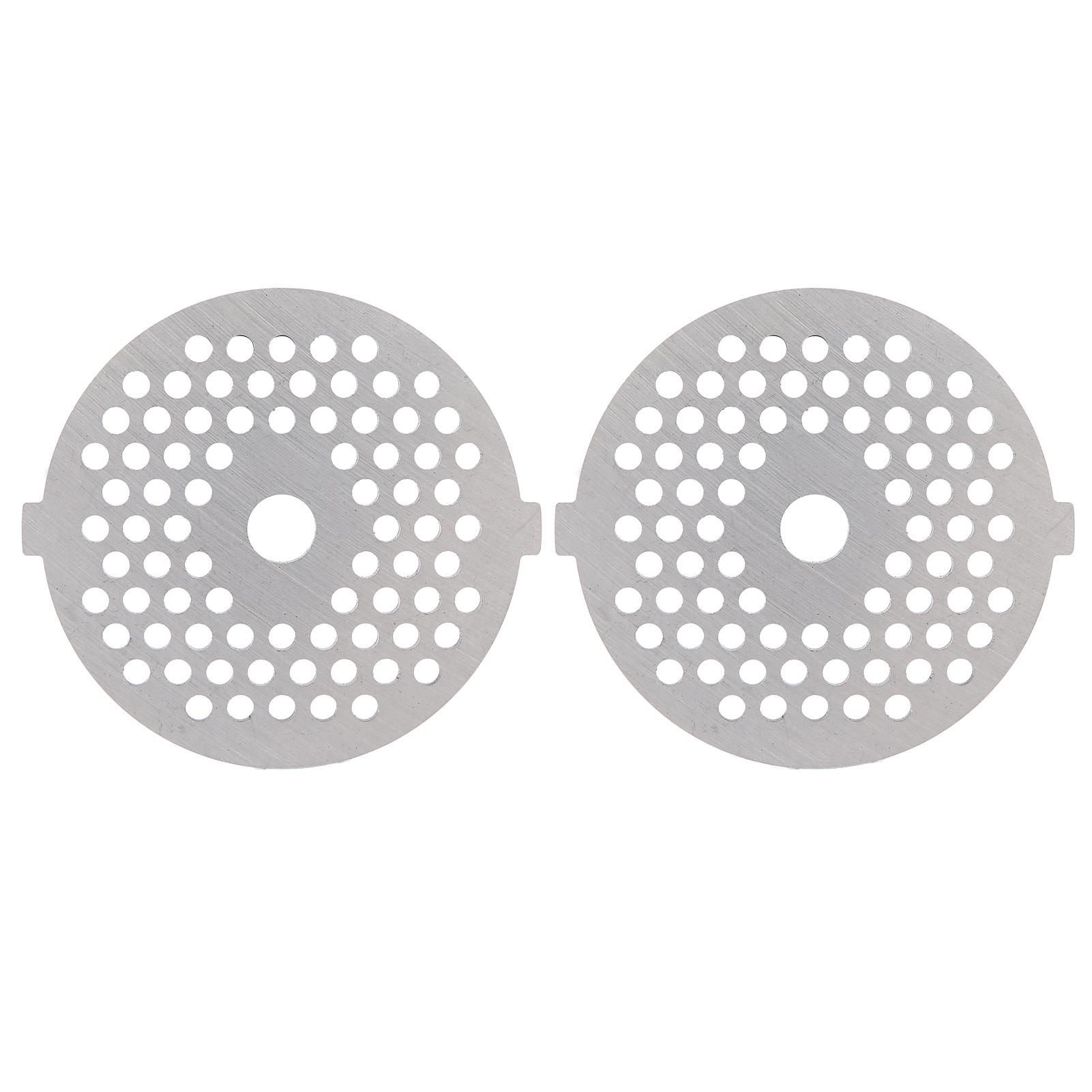 2 Stücke Elektrische Fleischwolf Klinge Edelstahl Schleifen Platte Runde Loch für 5#/B Typ Grinder(3mm 56