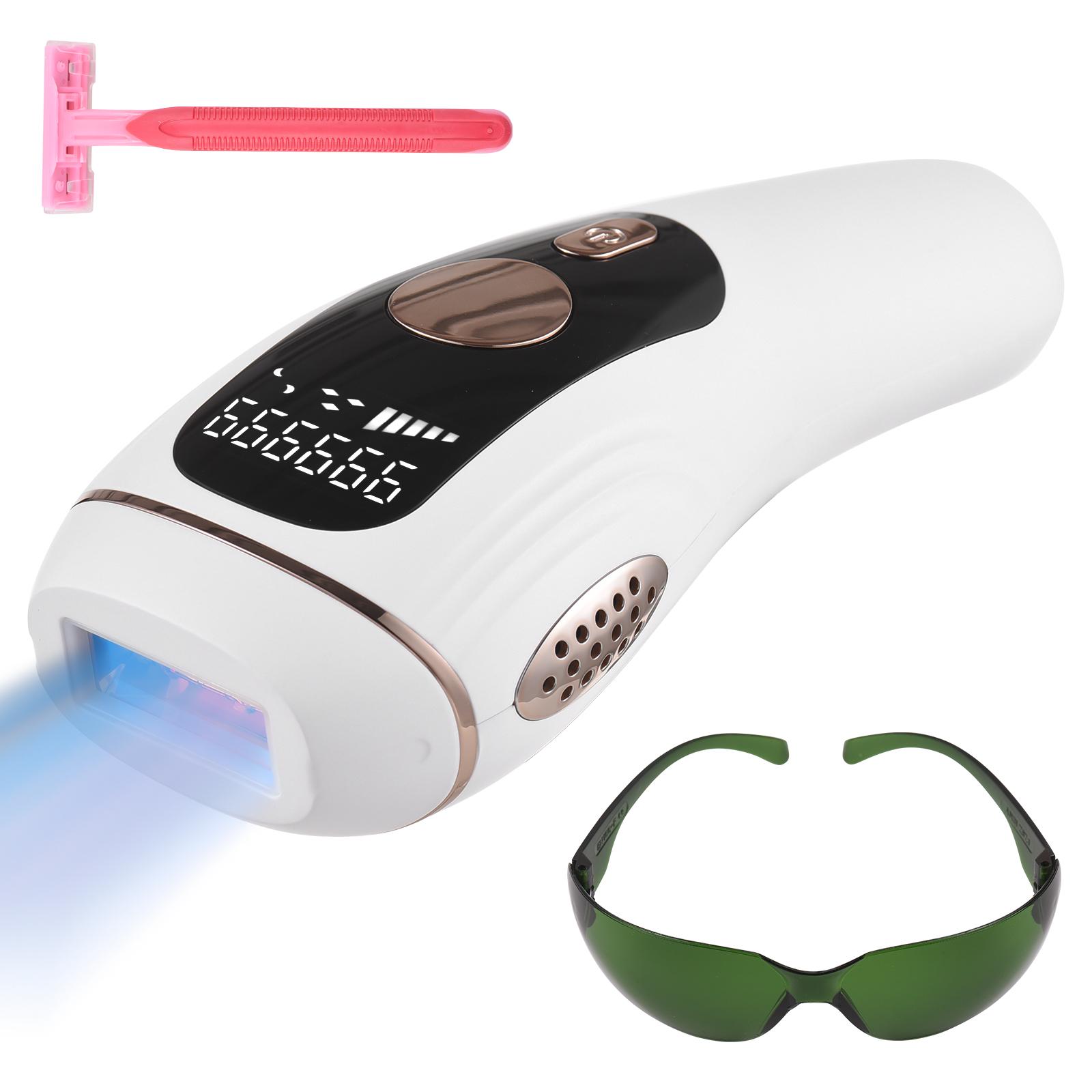 2-in-1-Laser-Haarentfernung mit Hautverjüngungsmodus IPL-Haarentfernungsgerät für zu Hause 5 Gänge US Plug weiß