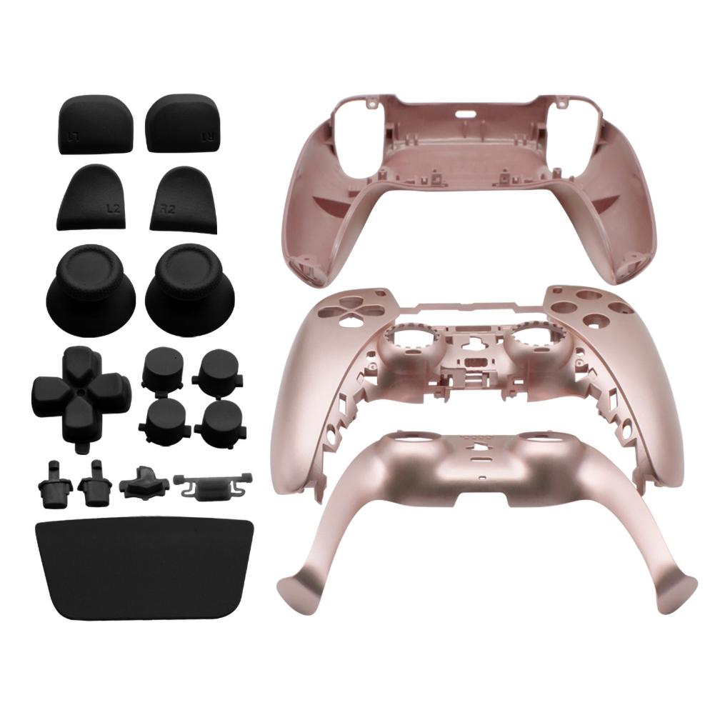 Ersatzschale für PS5, DIY-Gehäuseschale(Vordere Abdeckung und hintere Abdeckung) Für PS5-Controller rose gold