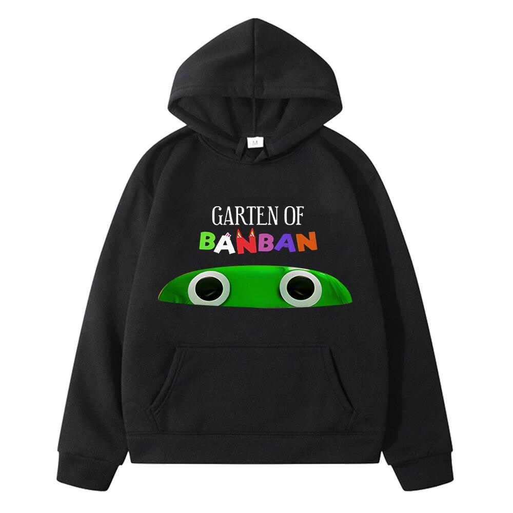 Garten of Banban Hoodies Fleece Sweatshirt Casual Anime Hoodie Y2K Sudadera Jungen Mädchen Kleidung Herbst Hoodie Kinder Kleidung 130 schwarz