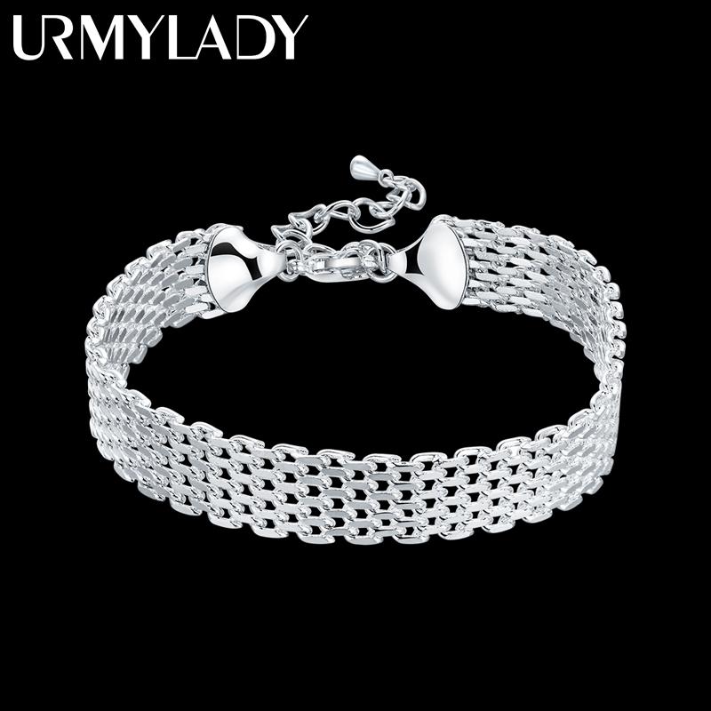 925 Sterling Silber Armbänder Exquisite Mode Weihnachtsgeschenke Schmuck 20cm 8inches