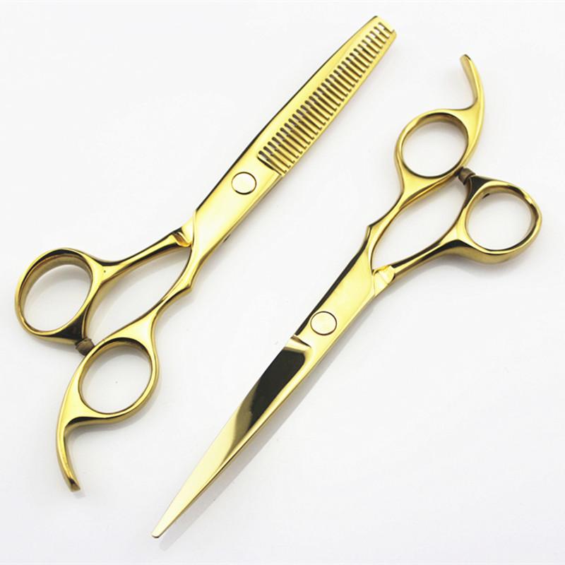 Professionelles Japan 440c 6 Zoll Farb-Haarscheren-Set Haarschnitt Ausdünnen Friseur-Haarscheren Friseurscheren