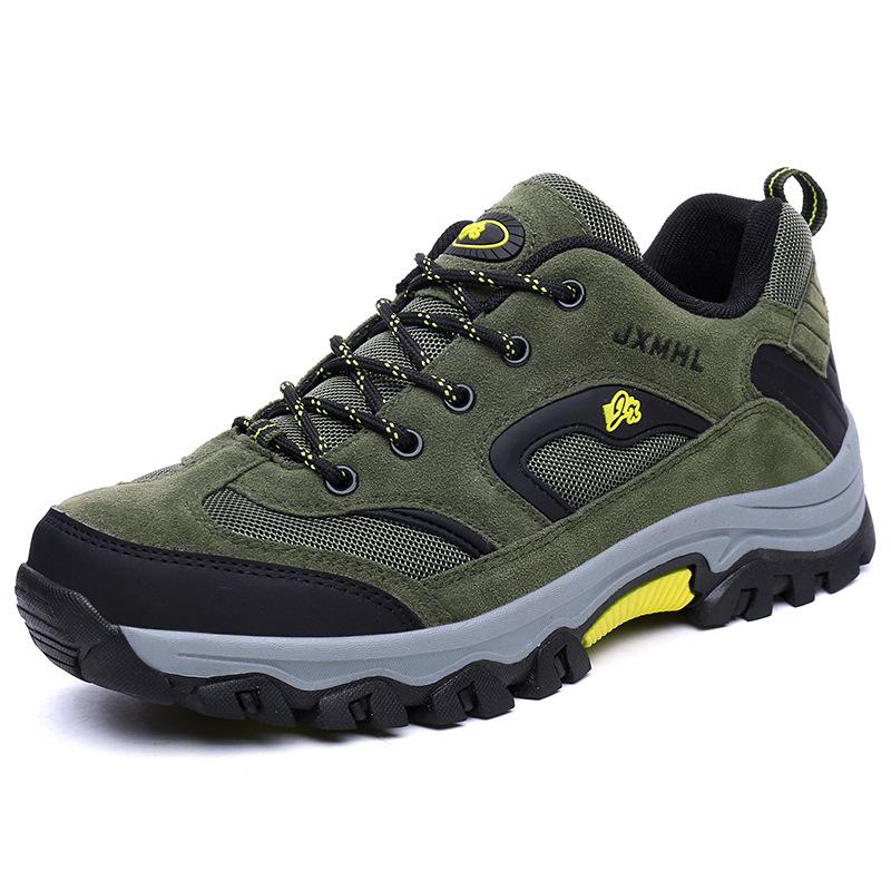 Schuhe Herren Übergröße Herren Casual Fashion Outdoor Kletterstiefel Low-Top Verschleißfeste Outdoor Wanderschuhe Reiseschuhe 47 grün