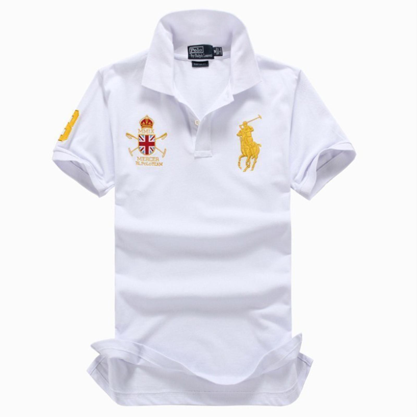 Sommer Casual herren Kurzarm Paul Revers Bestickt Malaysia Krone Übergroßen Hemd Kurzarm M weiß